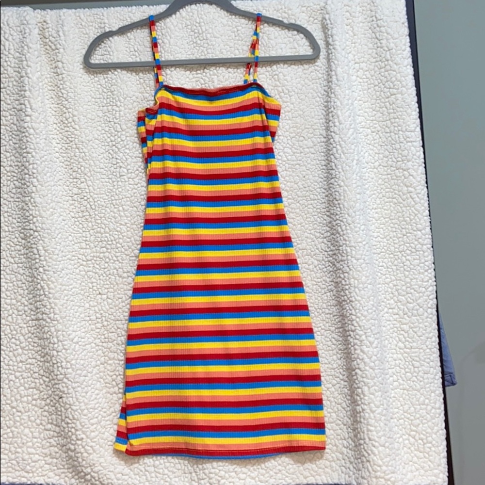 Striped body con dress